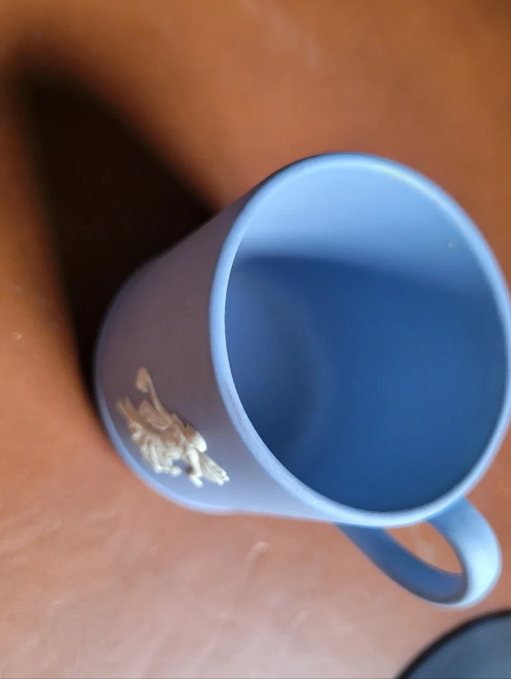 Wedgwood Blue Jasperware Dancing Hours Demitasse Cup And Saucer Danbury